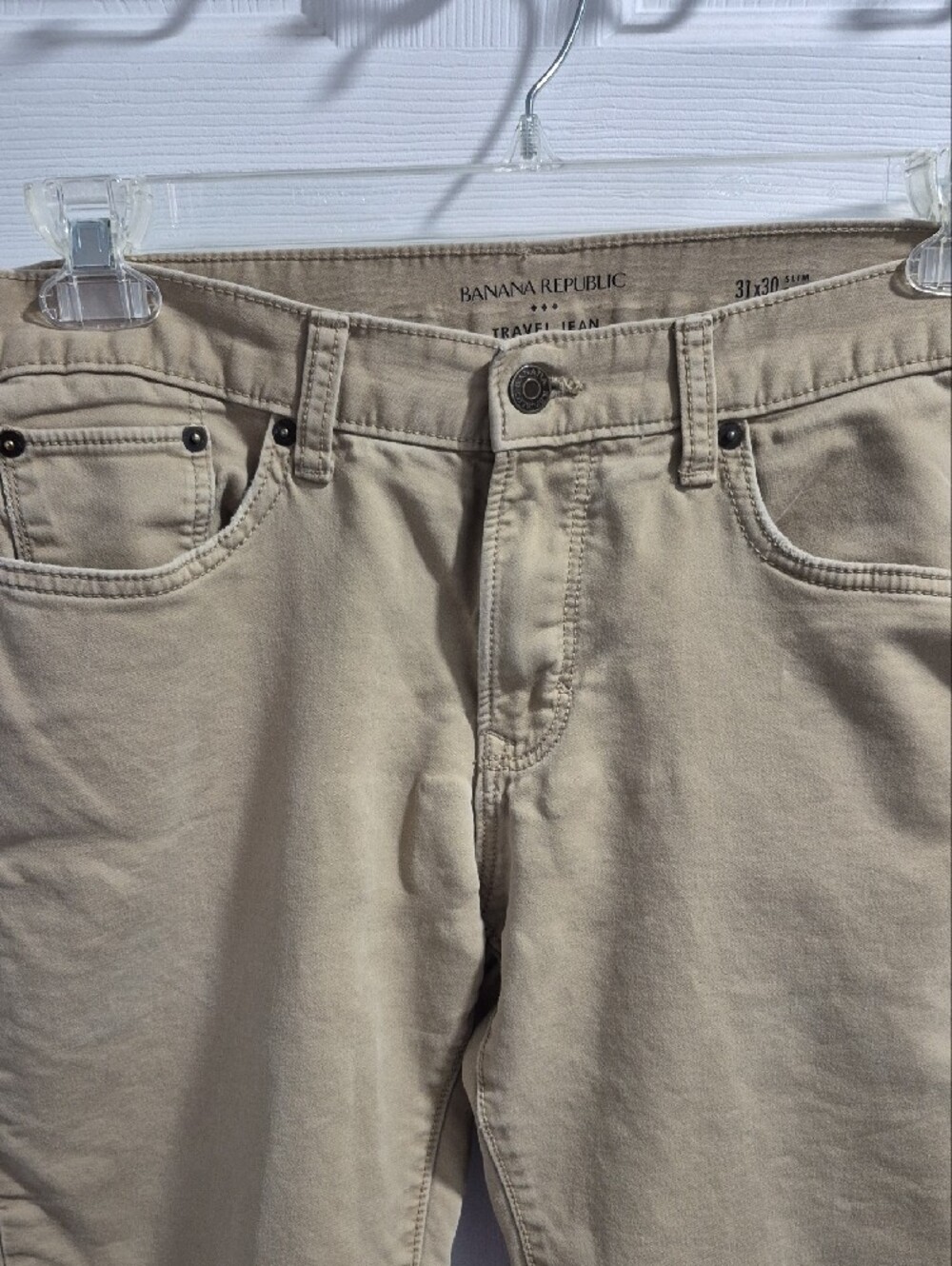 Banana Republic Men's Khaki Slim Straight Jeans 31X30 - Picture 2 of 6